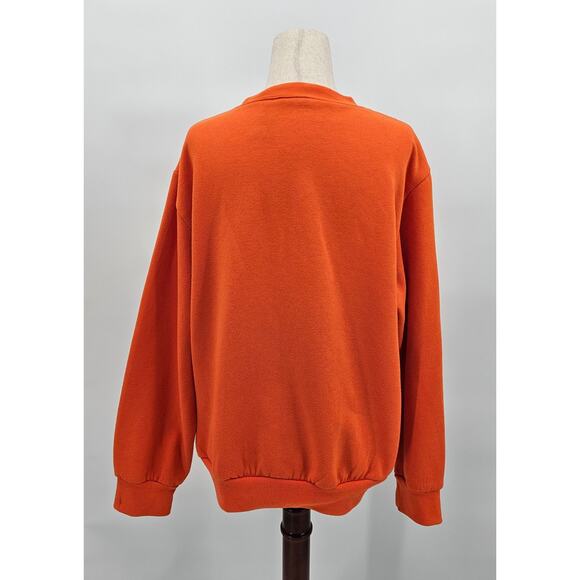 Vtg Holiday Editions Women's M Orange Halloween Crewneck Sweater - Picture 2 of 7